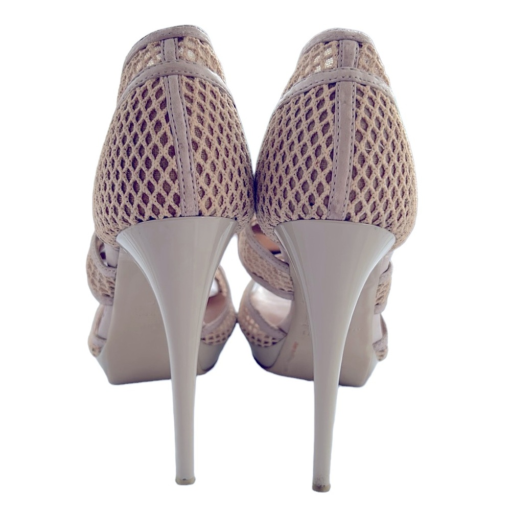 Burberry Neutral Tone Mesh Stiletto Platform Sandal EU40 - Picture 7 of 12